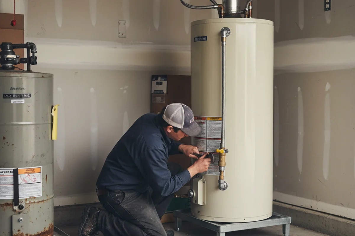 Water heater and shutoff valve replacement in Gilman